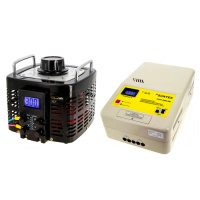 SUNTEK 3000ВА (12А, 0-300В) + SUNTEK ЭМ 5000 ВА - комплект автотрансформатора ЛАТР однофазного и электромеханического стабилизатора напряжения