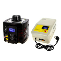SUNTEK 1000ВА (4А, 0-300В) + SUNTEK ЭМ 1000 ВА - комплект автотрансформатора ЛАТР однофазного и электромеханического стабилизатора напряжения