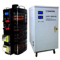 SUNTEK 15000ВА (60А, 0-300В) + SUNTEK ЭМ 15000 ВА - комплект автотрансформатора ЛАТР однофазного и электромеханического стабилизатора напряжения
