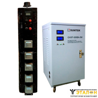 SUNTEK 30000ВА (120А, 0-300В) + SUNTEK ЭМ 30000 ВА - комплект однофазного автотрансформатора ЛАТР и электромеханического стабилизатора напряжения