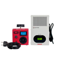 SUNTEK 500ВА RED (2А, 0-300В) + SUNTEK QUANTUM 500 ВА - комплект однофазного автотрансформатора ЛАТР и инверторного стабилизатора напряжения