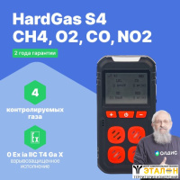 HardGas S4 (CH4, O2, CO, NO2) Газоанализатор портативный многоканальный