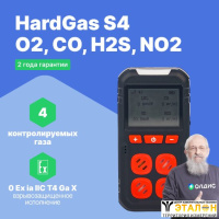 HardGas S4 (O2, CO, H2S, NO2) Газоанализатор портативный многоканальный