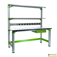 VERDO FIX-T16080-001 Стол регулировщика радиоаппаратуры антистатический, 1600х800х1650, выдвижной ящик