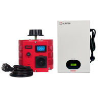 SUNTEK 2000ВА RED (8А, 0-300В) + SUNTEK QUANTUM 2000 ВА - комплект однофазного автотрансформатора ЛАТР и инверторного стабилизатора напряжения