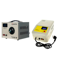 SUNTEK 1000ВА GRAY (4А, 0-300В) + SUNTEK ЭМ 1000 ВА - комплект однофазного автотрансформатора ЛАТР и электромеханического стабилизатора напряжения