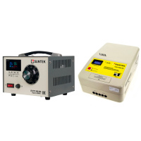 SUNTEK 500ВА GRAY (2А, 0-300В) + SUNTEK ЭМ 550 ВА - комплект однофазного автотрансформатора ЛАТР и электромеханического стабилизатора напряжения