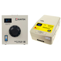 SUNTEK 5000ВА GRAY (20А, 0-300В) + SUNTEK ЭМ 5000 ВА - комплект однофазного автотрансформатора ЛАТР и электромеханического стабилизатора напряжения