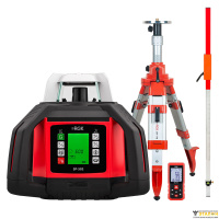 Комплект: ротационный нивелир RGK SP-502 + элевационный штатив RGK SH-170 + рейка RGK LR-2 + дальномер RGK DL100