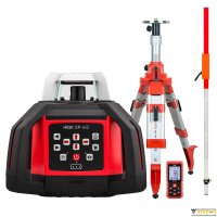 Комплект: ротационный нивелир RGK SP-612 + элевационный штатив RGK SH-170 + рейка RGK LR-2 + дальномер RGK DL100