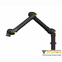 Alsident 75-6555-1-6. Дымоприемник 3-секционный антистатический настольный (без раструба)