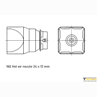 Weller NQ (T0058736880N). Насадка 24×12 мм прямая для термофена HAP