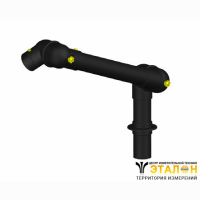 Alsident 75-45-1-6. Дымоприемник 2-секционный антистатический настольный (без раструба)