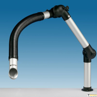 Alsident 50-3721-1-23-050. Дымоприемник, гибкий 3-секционный, черный, с металлическим раструбом