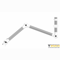 Alsident 50-5747-3-050. Дымоприемник 3-секционный черный потолочный (без раструба)