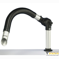 Alsident 50-21-1-23-050. Дымоприемник, гибкий 2-секционный, черный, с металлическим раструбом