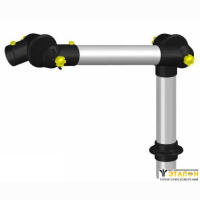 Alsident 50-47-1-6. Дымоприемник 2-секционный антистатический настольный (без раструба)