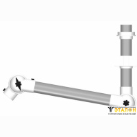 Alsident 50-37-3-050. Дымоприемник 2-секционный черный потолочный (без раструба)