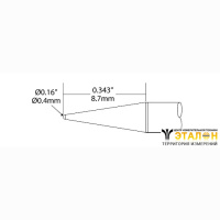 Metcal UFT-6CN8004S. Паяльное жало для CV-UFT конус 0.4 &times; 8.7 мм (комплект)