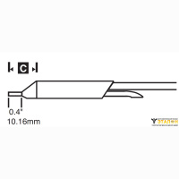 Metcal STDC-803L. Паяльное жало для MX-DS удлиненное с отверстием ⌀0.76 мм