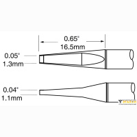 Metcal PTC-7CH1713A (замена PTTC-702). Паяльное жало для CV/MX-PTZ шпатель 1.27 &times; 16.5 мм