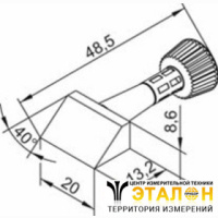 102CDLF200 - уникально массивное жало - усеченный брус 20 мм x 13,5 мм (к i-Tool)