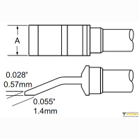Metcal TFP-BLH40. Паяльное жало для MFR-PTZ шпатель 6.35 мм (комплект)