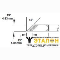 Metcal SMC-5KN0048W (замена SMTC-5173). Паяльное жало для СV/MX ножевидное заточка 6 мм 4.8 &times; 16.51 мм