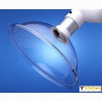 Alsident 1-7535-5. Раструб дымоприемника, колпак прозрачный 75-385 мм, белый