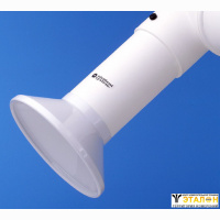 Alsident 1-10024-7-5. Раструб дымоприемника, воронка металлическая 200 мм, белая, хим. стойкая