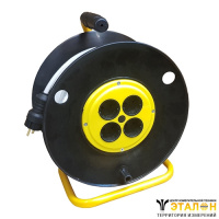 SUNTEK ПВС-ВП 3х2,5 черный 20м - удлинитель на пластиковой катушке 4-местный