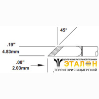 Metcal SMC-6KN0048S (замена SMTC-0161). Паяльное жало для СV/MX ножевидное заточка 2 мм 4.8 × 16.51 мм