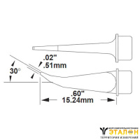 Metcal SMC-8HK0005S (замена SMTC-8172V1). Паяльное жало для СV/MX крюк 30&deg; 0.51 &times; 15.24 мм