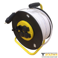 SUNTEK ПВС-ВП 3х1,5 черный 30м - удлинитель на пластиковой катушке 4-местный