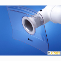 Alsident 1-753324-5. Раструб дымоприемника, экран прозрачный 75-240-330 мм, белый фланец