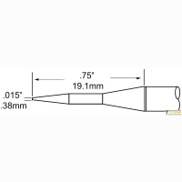 Metcal TCP-CNP1. Паяльное жало для MFR-H4 конус 0.4 × 19.1 мм (пара)