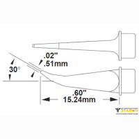 Metcal SMTC-5172. Паяльное жало для MX Hook Long 0.5 мм