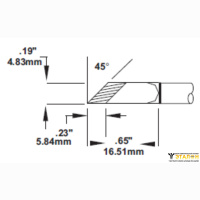 Metcal SMTC-0173. Паяльное жало для MX ножевидное 4.8 мм