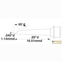 Metcal SMTC-0174. Паяльное жало для MX миниволна 1.14 &times; 16.51 мм