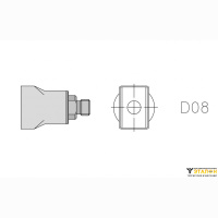 Weller D08 (T0058727781N). Насадка 15&times;10 мм прямая для термофенов HAP