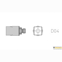 Weller D04 (T0058727779N). Насадка 10,5×10,5 мм прямая для термофенов HAP