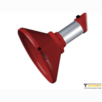 Alsident 1-5024-4. Раструб дымоприемника, воронка 50-200 мм, красный