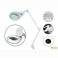 ELK 8606AL (8 диоптрий). Лупа настольная на струбцине 8D со светодиодной подсветкой