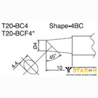 T20-BC4 - паяльная сменная композитная головка для станций FX-838