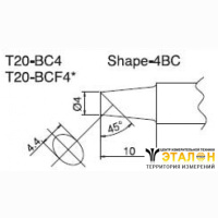 T20-BCF4 - паяльная сменная композитная головка для станций FX-838
