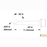 Metcal SMTC-8175. Паяльное жало для MX миниволна 0.89 &times; 11.43 мм
