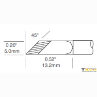 Metcal STTC-1173P. Паяльное жало для MX ножевидное 5.0 &times; 13.2 мм