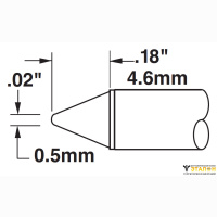 Metcal CVC-7CN0005S (замена STTC-111). Паяльное жало для СV/MX конус 0.5 мм