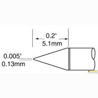 Metcal UFC-7CN5101S. Паяльное жало для CV-UF конус 0.13 &times; 5.1 мм