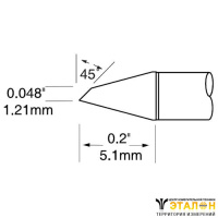 Metcal UFC-6HF5112S. Паяльное жало для CV-UF миниволна 45&deg; 1.21 &times; 5.1 мм